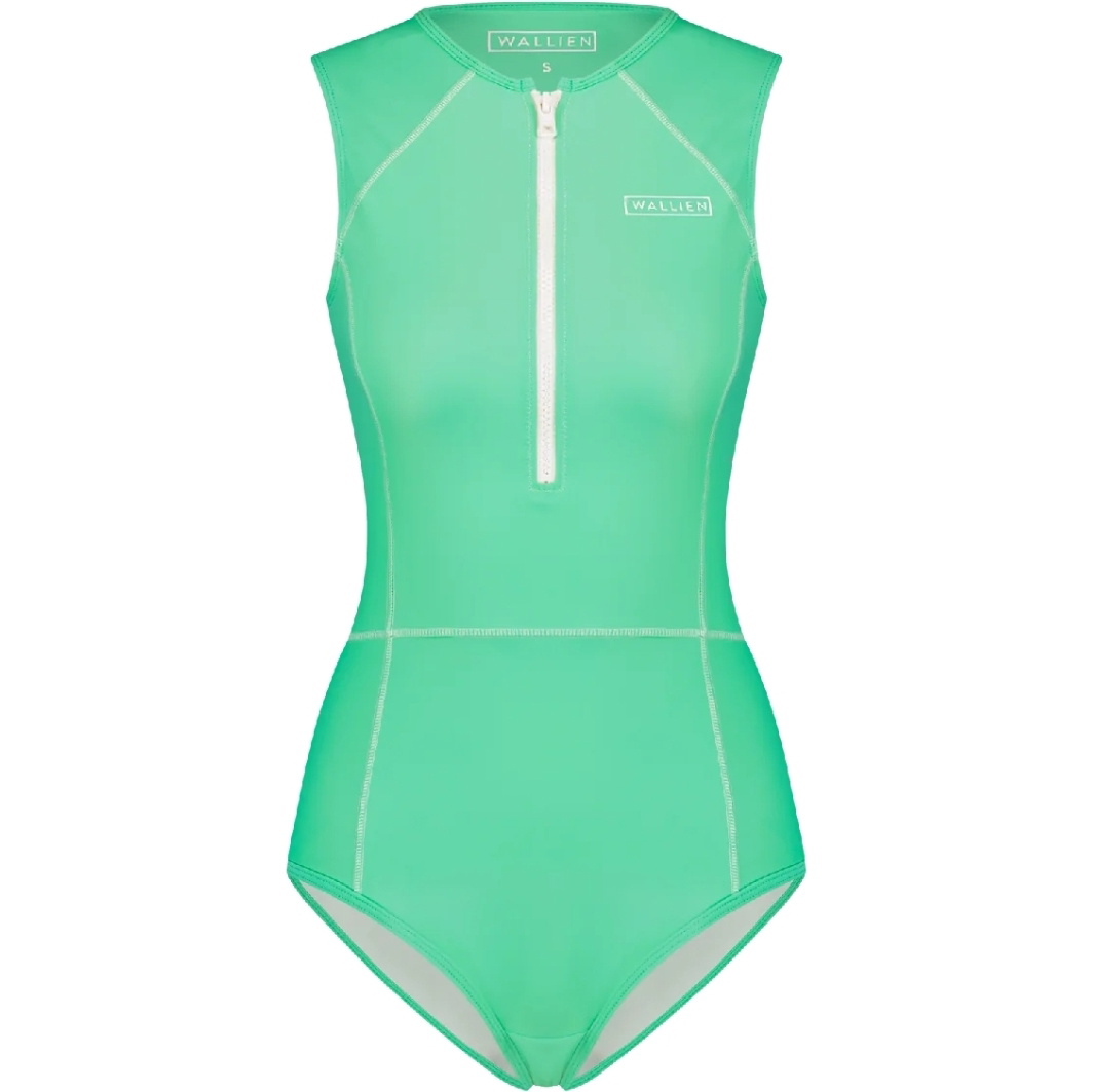 2026 Wallien Womens One Piece Front Zip Swimsuit 102026 - Aquamarine